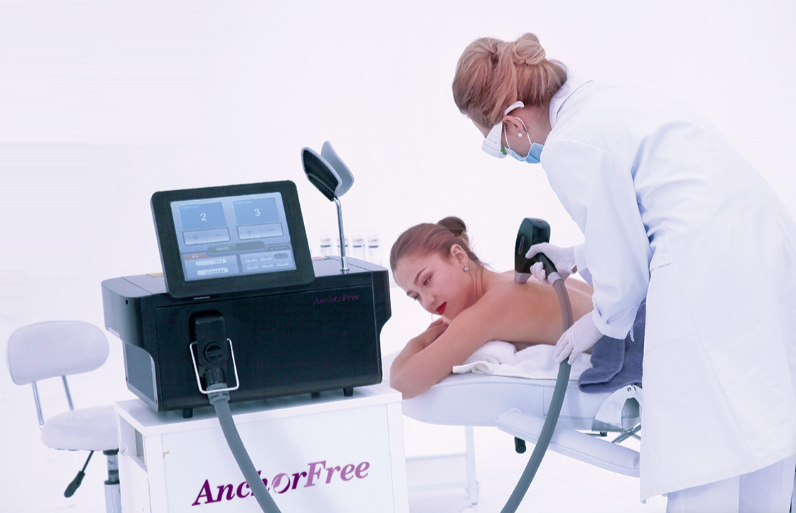 Anchorfree equipment of low temperature hair removal.